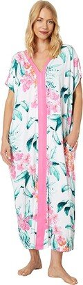 Short Sleeve Caftan (Tropical Floral) Women's Pajama