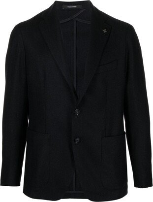 Notched-Lapel Single-Breasted Blazer-AF