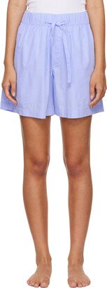 Blue Drawstring Pyjama Shorts-AA