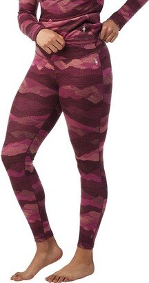 Classic Thermal Merino Base Layer Pattern Bottom - Women's Festive Fuchsia Mountain Scape