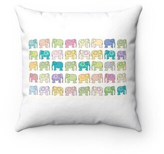 Elephant Vector Background Pillow - Throw Custom Cover Gift Idea Room Decor