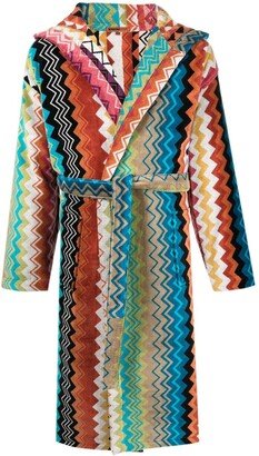 Giacomo belted hooded bathrobe