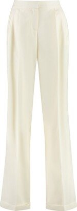 Wide-Leg Tailored Trousers-AD