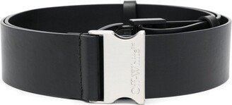 Off Tuc logo-engraved leather belt