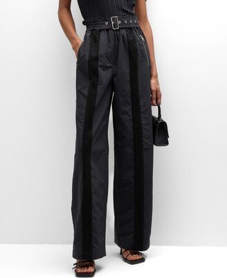 Recycled High-Rise Wide-Leg Cargo Pants