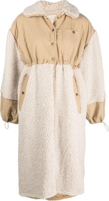 Killian logo-patch oversized coat