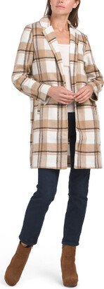 TJMAXX Open Plaid Coat For Women