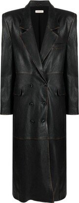 The Mannei Greenock double-breasted leather coat-AA