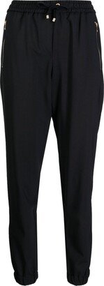 Zipper Drawstring Waist Track Pants