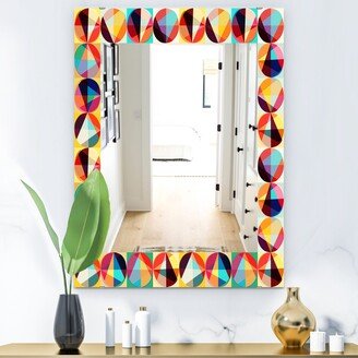 Designart 'Triangular Colourfields 6' Modern Mirror - Printed Wall Mirror