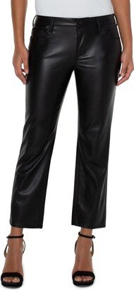 Kennedy Ankle Straight Leg Faux Leather Pants