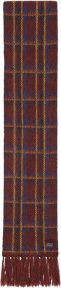 Tartan-Print Mohair-Wool Blend