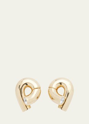 18k Fairmined Yellow Gold Oera Earrings with Diamond