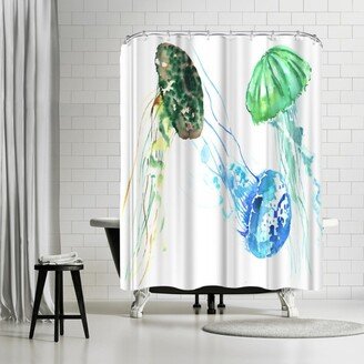 71 x 74 Shower Curtain, Jelly Fishs by Suren Nersisyan