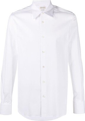 Spread-Collar Button-Up Shirt
