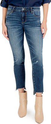 Reese Raw Hem Ankle Straight Leg Jeans