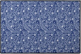 Door Mats: Orange Grove At Night - Blue Door Mat, Blue