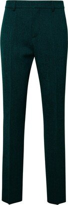 Mid-Rise Slim-Cut Trousers-AN