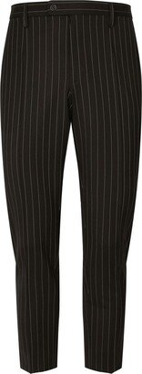 Wool Pinstripe Skinny Trousers