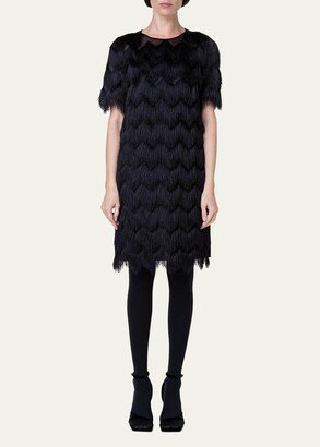Zigzag Fringe Sheath Dress