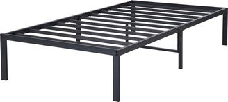 Sleeplanner Dura Metal Steel Slate Bed Frame - Gray Twin Size