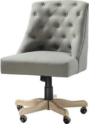 Hulala Home Modern Upholstered Tufted Armless Home Office Chair