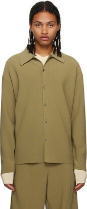 Birrot Khaki Point Collar Shirt