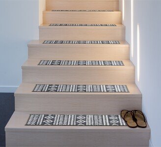 Geometric Bohemian Non-Slip Stair Treads