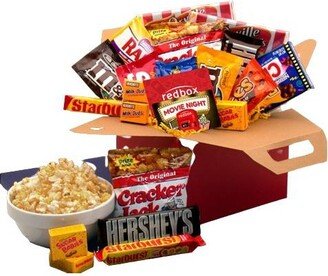 Gbds Blockbuster Night Movie Care Package with 10.00 Redbox Gift Card - movie night gift baskets - 1 Basket