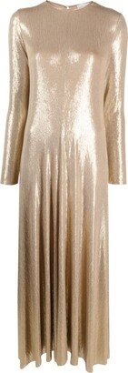 Metallic-Finish Midi Dress