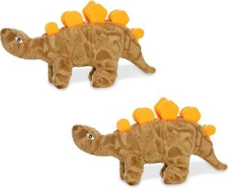 Mighty Jr Dinosaur Stegosaurus, 2-Pack Dog Toys