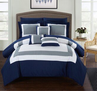 Porch & Den Courtney Navy 10-piece Bed in a Bag