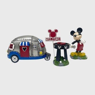 4pc Polyester/Stone Mickey Mouse Miniature Garden Set