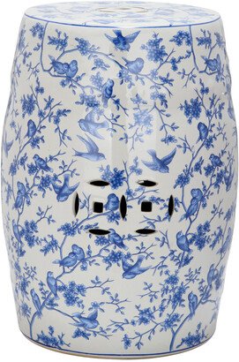 Blue Birds Garden Stool-AB