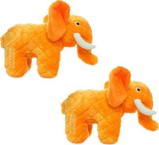 Mighty Safari Elephant Orange, 2-Pack Dog Toys