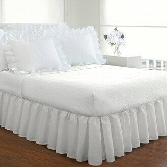 Full Ruffled Bedskirt 18 Drop White