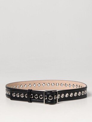 Eyelet leather belt-AA