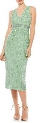 Sequin Sleevess Midi Cocktail Dress