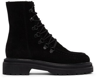 Black Suede College Boots