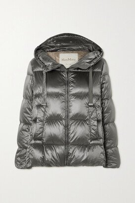 Spaces Hooded Quilted Shell Down Jacket - Gray