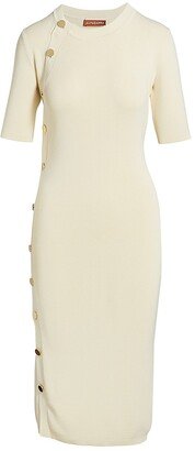 Topaz Buttoned Midi Dress