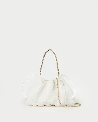 Layne Pearl/Rhinestone Pleated Pouch