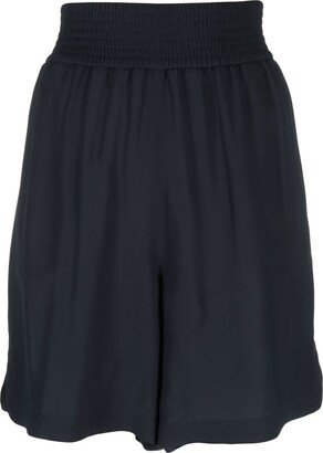 Elasticated-Waist Knee-Length Shorts