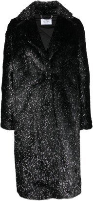 Skull-Print Faux-Fur Coat