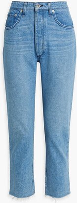 Nina cropped high-rise straight-leg jeans-AB