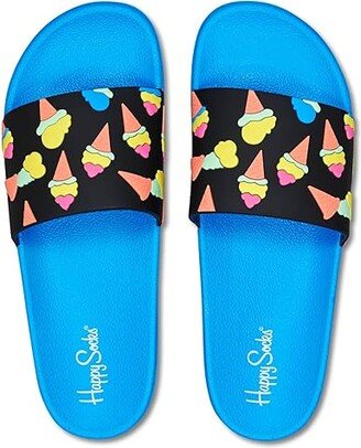 Pool Slider Ice Cream (Turquoise) Crew Cut Socks Shoes