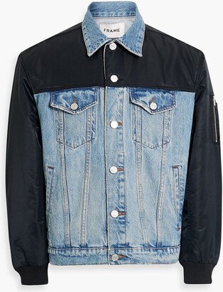 Shell-paneled denim jacket