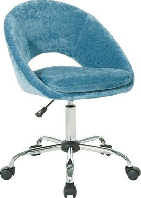 Office Star Products Milo Upholstered Modern Office Chair with Chrome Base