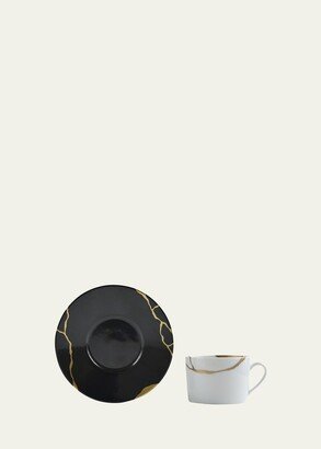 Kintsugi Charbon Tea Saucer Only-AA