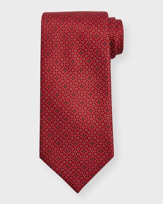 Men's Geometric-Print Silk Tie-AC